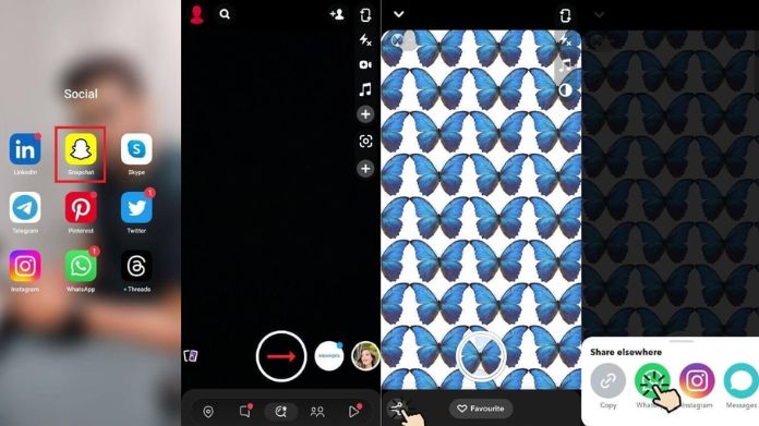 unlock the butterflies lens on snapchat